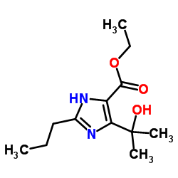 Ethyl 4-(1-hydroxy-1-methylethyl)-2-propyl-imidazole-5-carboxylate structure