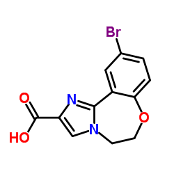 10-Bromo-5,6-dihydroimidazo[1,2-d][1,4]benzoxazepine-2-carboxylic acid结构式