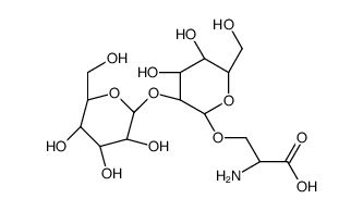 O-(2-O-mannopyranosyl-mannopyranosyl)serine结构式