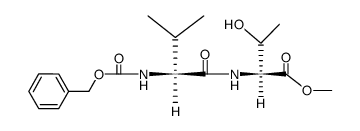 (S)-2-((S)-2-Benzyloxycarbonylamino-3-methyl-butyrylamino)-3-hydroxy-butyric acid methyl ester Structure