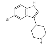 5-溴-3-(哌啶-4-基)-1H-吲哚结构式
