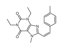 1,3-diethyl-7-methyl-8-[(E)-2-(4-methylphenyl)ethenyl]purine-2,6-dione结构式