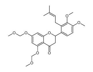 2-(3,4-dimethoxy-2-(3-methylbut-2-en-1-yl)phenyl)-5,7-bis(methoxymethoxy)chroman-4-one Structure