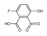 Benzoic acid, 6-fluoro-3-hydroxy-2-nitro- (9CI)结构式