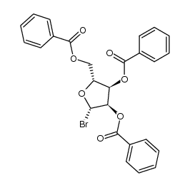 2,3,5-tri-O-benzoyl-β-D-ribofuranosyl bromide Structure