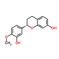 (2S)-2-(3-Hydroxy-4-methoxyphenyl)-7-chromanol Structure