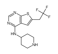 N-(Piperidin-4-Yl)-6-(2,2,2-Trifluoroethyl)Thieno[2,3-D]Pyrimidin-4-Amine结构式