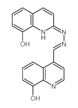 4-[[2-(8-hydroxyquinolin-2-yl)hydrazinyl]methylidene]quinolin-8-one结构式