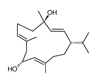 (3E,8E,13E)-(1R,7R,10S)-10-Isopropyl-3,7,13-trimethyl-cyclotetradeca-3,8,13-triene-1,7-diol Structure