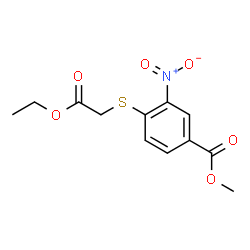 Methyl 4-[(2-ethoxy-2-oxoethyl)-thio]-3-nitrobenzoate结构式