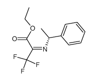 ethyl (R)-3,3,3-trifluoro-2-(1-phenylethylimino)propanoate结构式