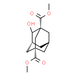 4-Hydroxy-1,3-adamantanedicarboxylic acid dimethyl ester结构式