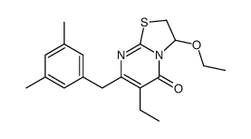 4-[(3,5-dimethylphenyl)methyl]-9-ethoxy-3-ethyl-7-thia-1,5-diazabicycl o[4.3.0]nona-3,5-dien-2-one结构式