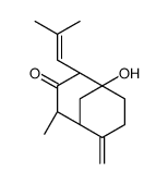 (1R,5R,6S,8S)-5-hydroxy-8-methyl-2-methylidene-6-(2-methylprop-1-enyl)bicyclo[3.3.1]nonan-7-one结构式