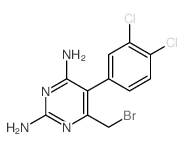6-(bromomethyl)-5-(3,4-dichlorophenyl)pyrimidine-2,4-diamine结构式