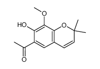 6-Acetyl-7-hydroxy-8-methoxy-2,2-dimethyl-2H-1-benzopyran结构式