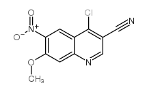 4-氯-7-甲氧基-6-硝基-喹啉-3-甲腈结构式