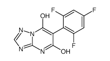 5,7-dihydroxy-6-(2,4,6-trifluorophenyl)[1,2,4]triazolo[1,5-a]pyrimidine结构式