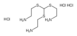 2-[bis(2-azaniumylethylsulfanyl)methylsulfanyl]ethylazanium,trichloride Structure