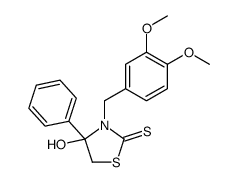 3-[(3,4-dimethoxyphenyl)methyl]-4-hydroxy-4-phenyl-1,3-thiazolidine-2-thione Structure