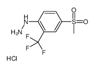 [4-(Methylsulfonyl)-2-(trifluoromethyl)phenyl]hydrazine hydrochlo ride (1:1) Structure