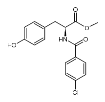 (S)-methyl 2-(4-chlorobenzamido)-3-(4-hydroxyphenyl)propanoate结构式