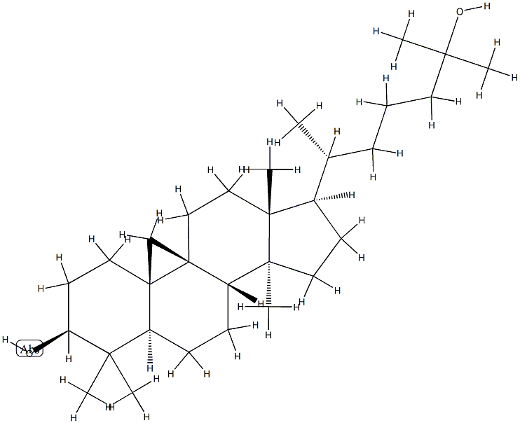 9β,19-Cyclolanostane-3β,25-diol结构式