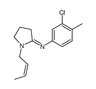 1-[(E)-but-2-enyl]-N-(3-chloro-4-methylphenyl)pyrrolidin-2-imine Structure