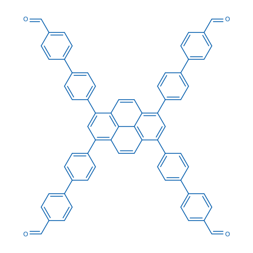 4',4''',4''''',4'''''''-(Pyrene-1,3,6,8-tetrayl)tetrakis(([1,1'-biphenyl]-4-carbaldehyde)) picture