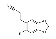 6-bromobenzo-1,3-dioxole-5-propanonitrile结构式