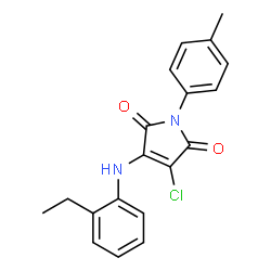 3-chloro-4-(2-ethylanilino)-1-(4-methylphenyl)-1H-pyrrole-2,5-dione structure