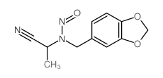 Propanenitrile,2-[(1,3-benzodioxol-5-ylmethyl)nitrosoamino]- Structure