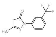 5-甲基-2-(3-三氟甲基-苯基)-2,4-二氢-吡唑-3-酮结构式