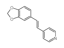 4-(2-benzo[1,3]dioxol-5-ylethenyl)pyridine结构式