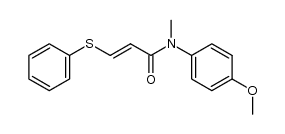 trans-N-(4-methoxyphenyl)-N-methyl-3-(phenylsulfanyl)acrylamide Structure