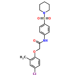 2-(4-Chloro-2-methylphenoxy)-N-[4-(1-piperidinylsulfonyl)phenyl]acetamide Structure