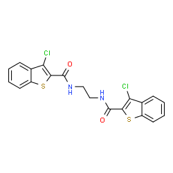 N,N'-1,2-Ethanediylbis(3-chloro-1-benzothiophene-2-carboxamide) Structure