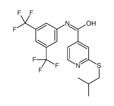 N-[3,5-Bis(trifluoromethyl)phenyl]-2-[(2-methylpropyl)thio]-4-pyridinecarboxamide结构式
