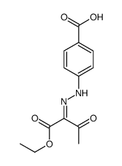 4-[2-(1-ethoxy-1,3-dioxobutan-2-ylidene)hydrazinyl]benzoic acid Structure