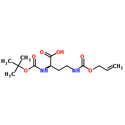 Boc-D-Dab(Boc)-OH·DCHA structure