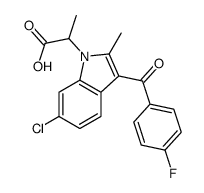2-[6-chloro-3-(4-fluorobenzoyl)-2-methylindol-1-yl]propanoic acid Structure