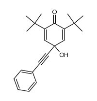 2,6-Di-tert-butyl-4-phenylaethinyl-p-hydrochinon结构式