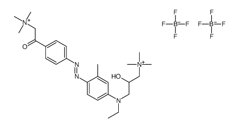 [p-[[4-[ethyl[2-hydroxy-3-(trimethylammonio)propyl]amino]-o-tolyl]azo]-beta-oxophenethyl]trimethylammonium bis[tetrafluoroborate(1-)] picture