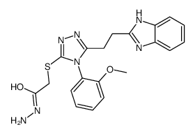 [[5-[2-(1H-Benzimidazol-2-yl)ethyl]-4-(p-tolyl)-4H-1,2,4-triazol-3-yl]thio]acetic acid hydrazide结构式