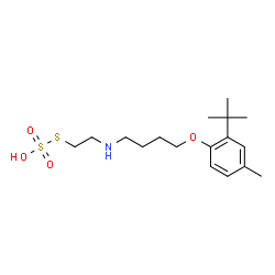 2-[[4-[2-(1,1-Dimethylethyl)-4-methylphenoxy]butyl]amino]ethanethiol sulfate structure