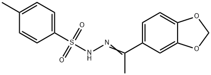 N'-(1-(苯并[D][1,3]二氧戊环-5-基)亚乙基)-4-甲基苯磺酰肼结构式