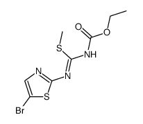N1-(5-bromo-thiazol-2-yl)-1,μ-diimido-1-thio-dicarbonic acid O-ethyl ester S-methyl ester Structure
