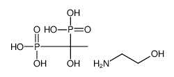 2-aminoethanol,(1-hydroxy-1-phosphonoethyl)phosphonic acid Structure