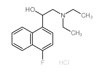 1-Naphthalenemethanol, a-[(diethylamino)methyl]-4-fluoro-,hydrochloride (1:1) structure
