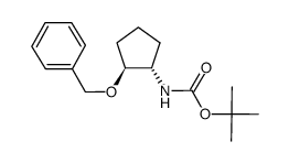 (1S,2S)-2-benzyloxy-cyclopentyl-carbamic acid tert-butyl ester Structure